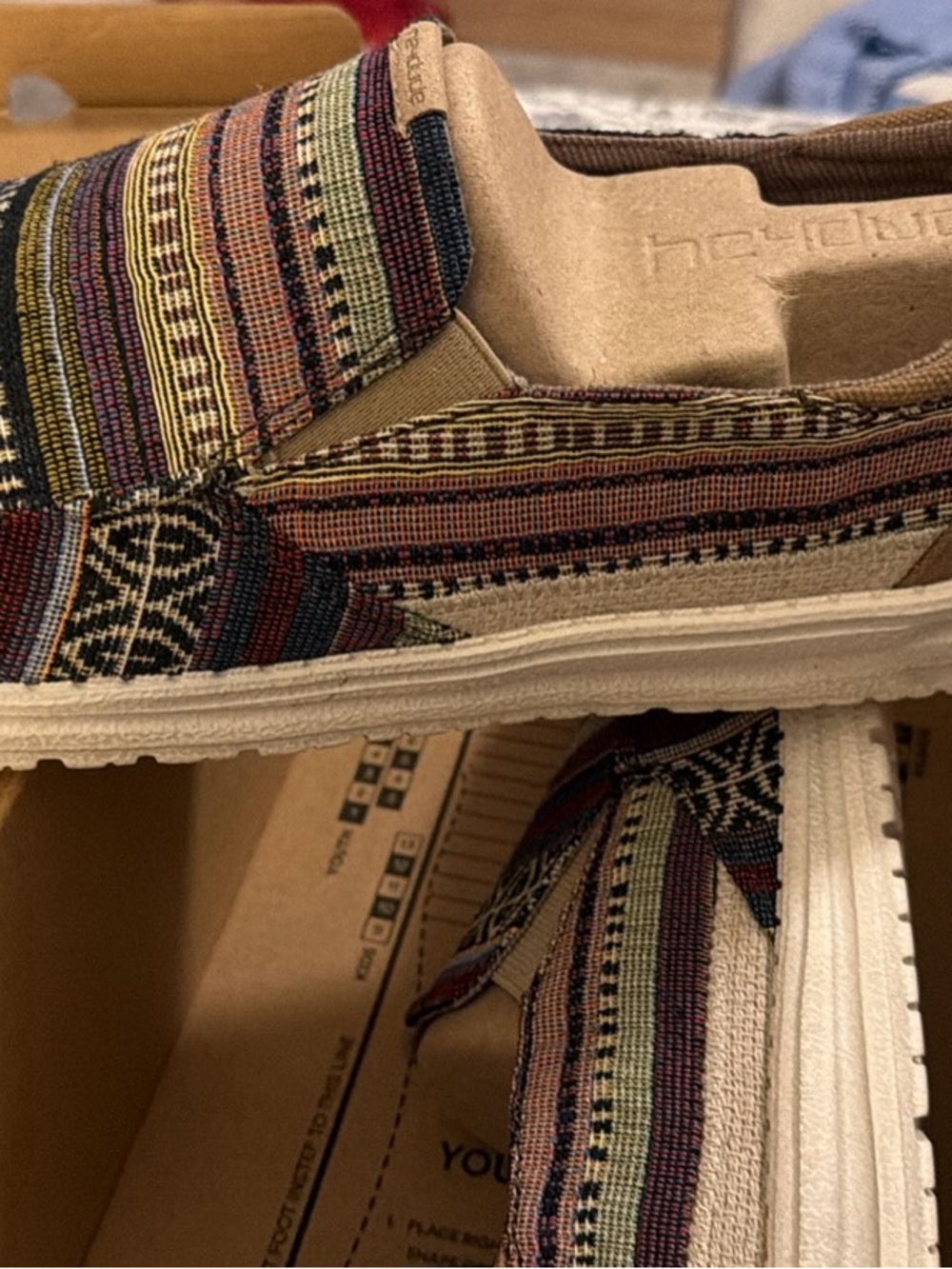Hey Dude Multicolor Striped Slip-On Loafers